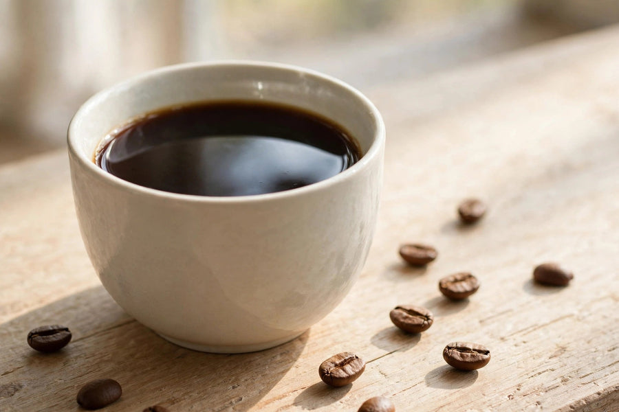 Smooth cup of Brazil Santos coffee
